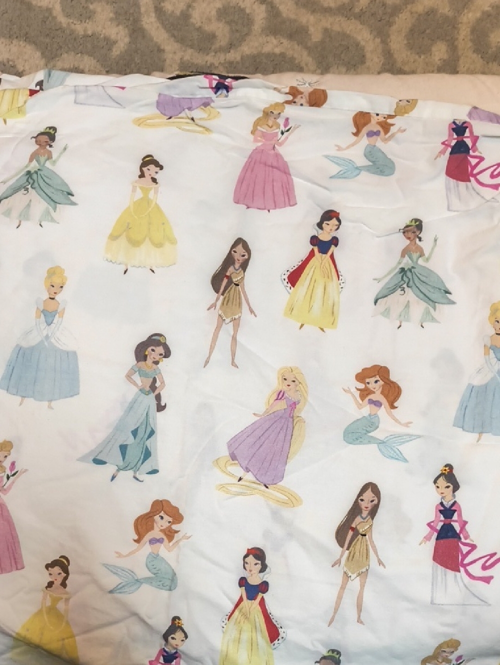 Pottery Barn Kids Full Size Princess Emboridered Comforter + 2 Pillowcases - Picture 8 of 9